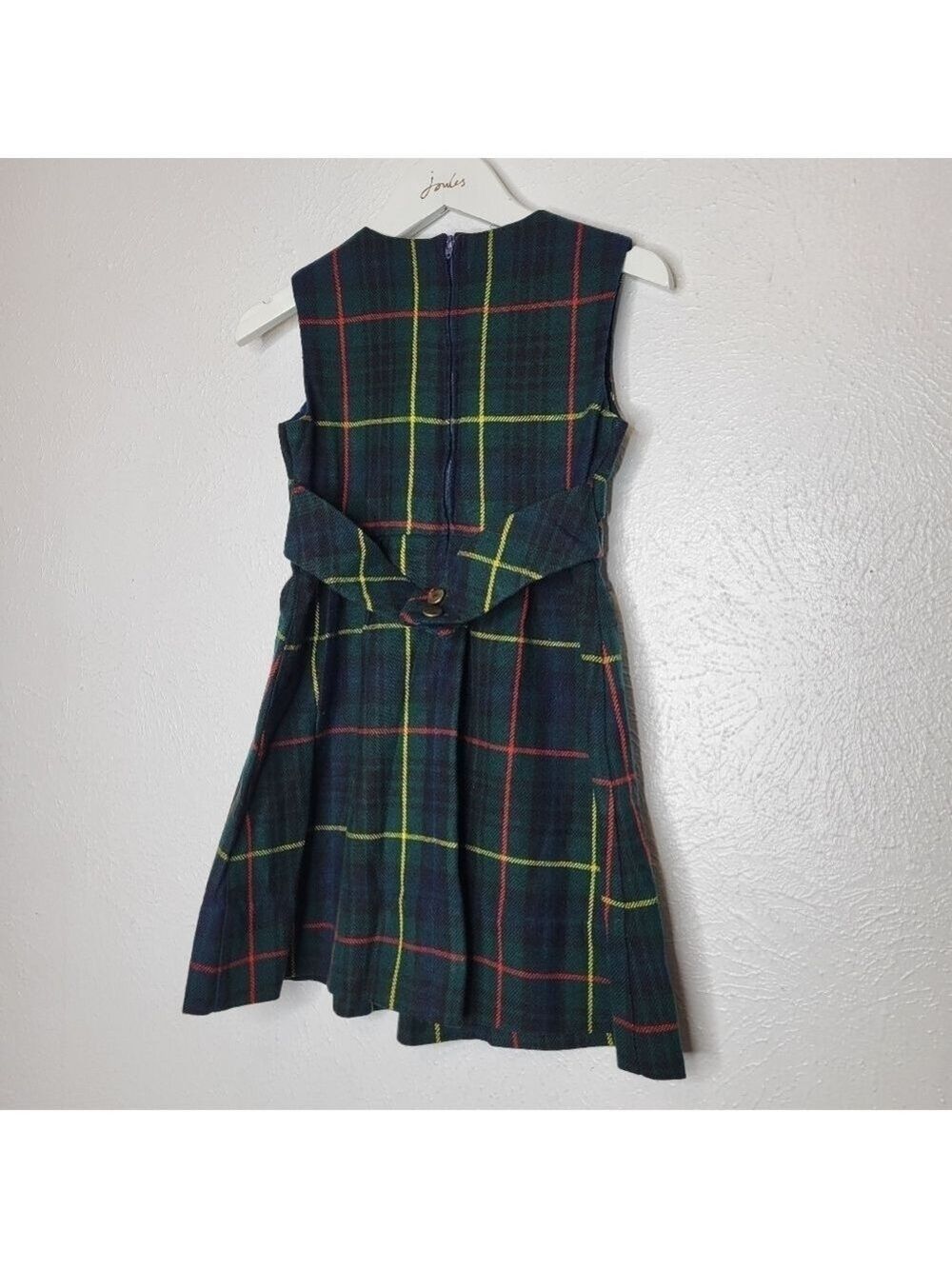 Vintage Florence Eiseman Green Plaid Sleeveless Dress Little Girl's Size 6 - Picture 6 of 11